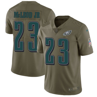 Nike Eagles #23 Rodney McLeod Jr Olive Men's Stitched NFL Limited 2017 Salute To Service Jersey Nike Eagles #23 Rodney McLeod Jr Olive Men's Stitched NFL Limited 2017 Salute To Service Jersey