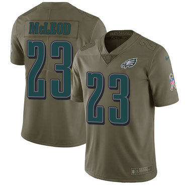 Nike Eagles #23 Rodney McLeod Olive Men's Stitched NFL Limited 2017 Salute To Service Jersey