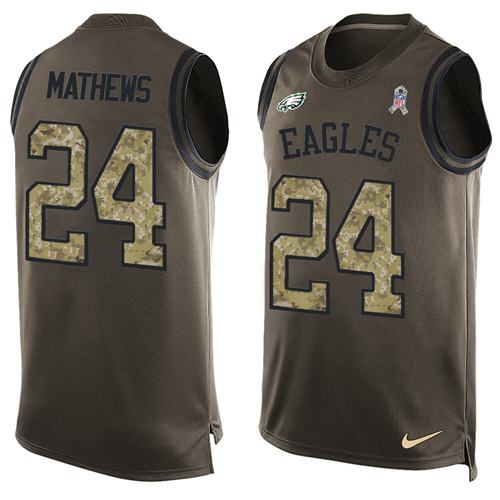 Nike Eagles #24 Ryan Mathews Green Men's Stitched NFL Limited Salute To Service Tank Top Jersey Nike Eagles #24 Ryan Mathews Green Men's Stitched NFL Limited Salute To Service Tank Top Jersey