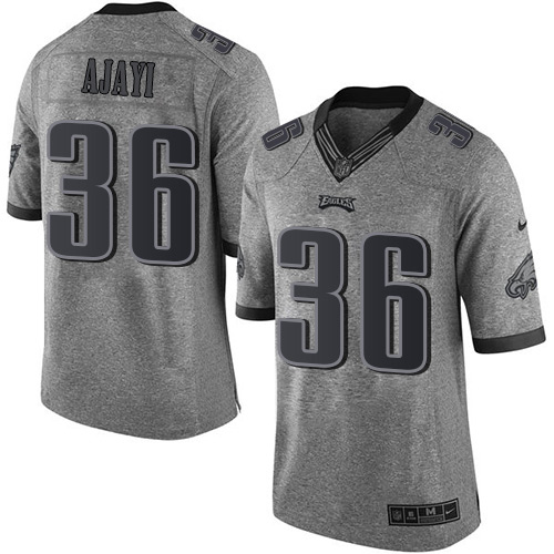 Nike Eagles #26 Jay Ajayi Gray Men's Stitched NFL Limited Gridiron Gray Jersey