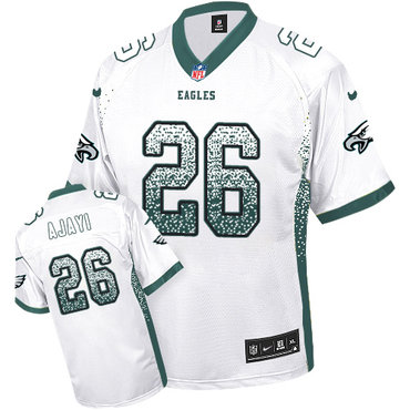 Nike Eagles #26 Jay Ajayi White Men's Stitched NFL Elite Drift Fashion Jersey