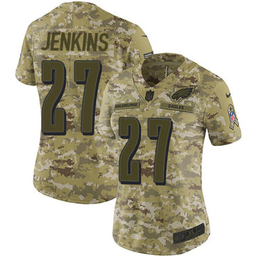 Nike Eagles #27 Malcolm Jenkins Camo Women's Stitched NFL Limited 2018 Salute to Service Jersey Nike Eagles #27 Malcolm Jenkins Camo Women's Stitched NFL Limited 2018 Salute to Service Jersey