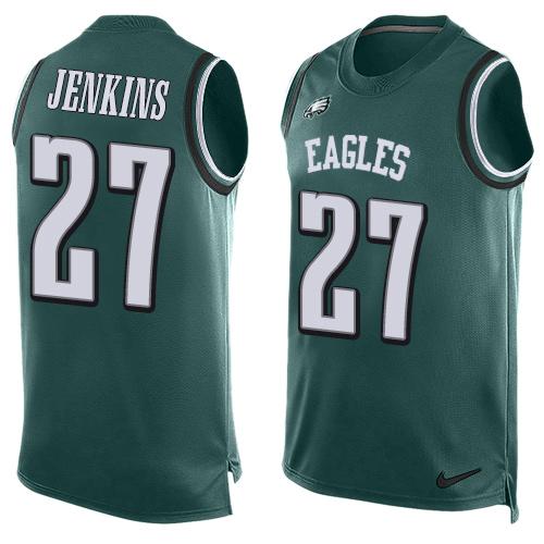 Nike Eagles #27 Malcolm Jenkins Midnight Green Team Color Men's Stitched NFL Limited Tank Top Jersey Nike Eagles #27 Malcolm Jenkins Midnight Green Team Color Men's Stitched NFL Limited Tank Top Jersey