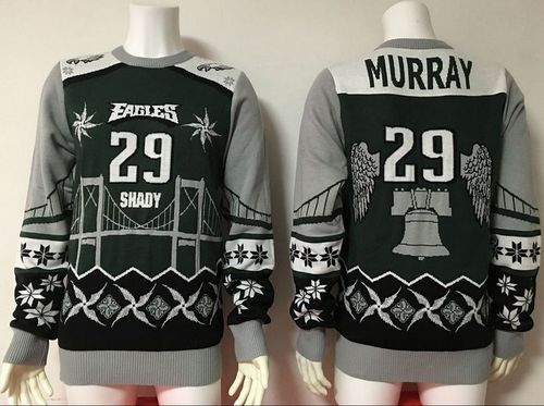 Nike Eagles #29 DeMarco Murray Green Grey Men's Ugly Sweater Nike Eagles #29 DeMarco Murray Green Grey Men's Ugly Sweater