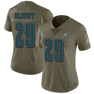 Nike Eagles #29 LeGarrette Blount Olive Women's Stitched NFL Limited 2017 Salute to Service Jersey