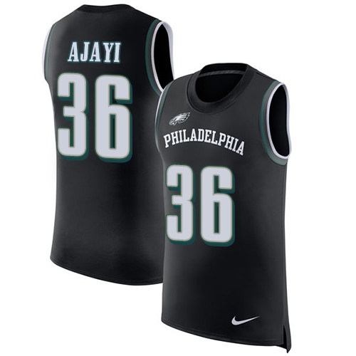 Nike Eagles #36 Jay Ajayi Black Alternate Men's Stitched NFL Limited Rush Tank Top Jersey