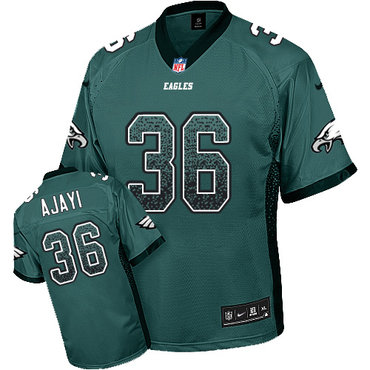 Nike Eagles #36 Jay Ajayi Midnight Green Team Color Men's Stitched NFL Elite Drift Fashion Jersey