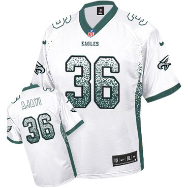 Nike Eagles #36 Jay Ajayi White Men's Stitched NFL Elite Drift Fashion Jersey Nike Eagles #36 Jay Ajayi White Men's Stitched NFL Elite Drift Fashion Jersey