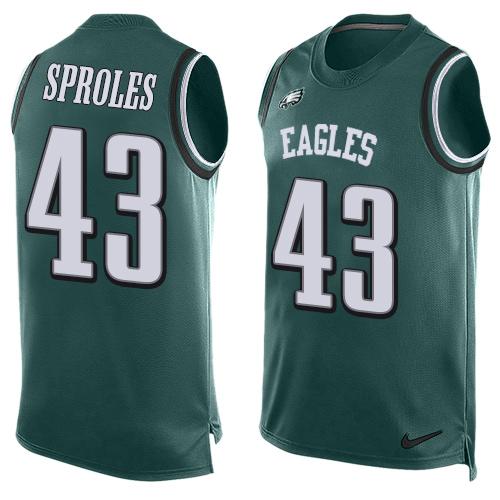 Nike Eagles #43 Darren Sproles Midnight Green Team Color Men's Stitched NFL Limited Tank Top Jersey Nike Eagles #43 Darren Sproles Midnight Green Team Color Men's Stitched NFL Limited Tank Top Jersey