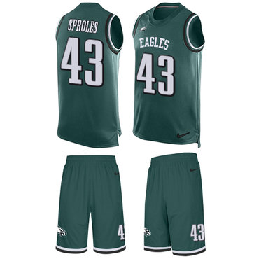 Nike Eagles #43 Darren Sproles Midnight Green Team Color Men's Stitched NFL Limited Tank Top Suit Jersey