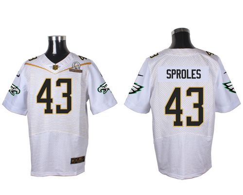 Nike Eagles #43 Darren Sproles White 2016 Pro Bowl Men's Stitched NFL Elite Jersey Nike Eagles #43 Darren Sproles White 2016 Pro Bowl Men's Stitched NFL Elite Jersey