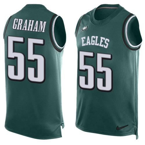 Nike Eagles #55 Brandon Graham Midnight Green Team Color Men's Stitched NFL Limited Tank Top Jersey Nike Eagles #55 Brandon Graham Midnight Green Team Color Men's Stitched NFL Limited Tank Top Jersey