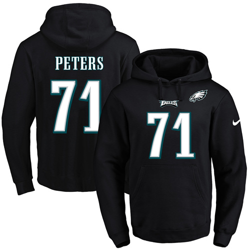 Nike Eagles #71 Jason Peters Black Name & Number Pullover NFL Hoodie Nike Eagles #71 Jason Peters Black Name & Number Pullover NFL Hoodie