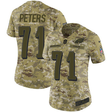 Nike Eagles #71 Jason Peters Camo Women's Stitched NFL Limited 2018 Salute to Service Jersey Nike Eagles #71 Jason Peters Camo Women's Stitched NFL Limited 2018 Salute to Service Jersey