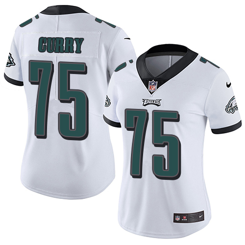 Nike Eagles #75 Vinny Curry White Women's Stitched NFL Vapor Untouchable Limited Jersey