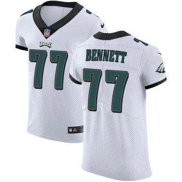 Nike Eagles #77 Michael Bennett White Men's Stitched NFL Vapor Untouchable Elite Jersey