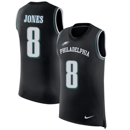 Nike Eagles #8 Donnie Jones Black Alternate Men's Stitched NFL Limited Rush Tank Top Jersey