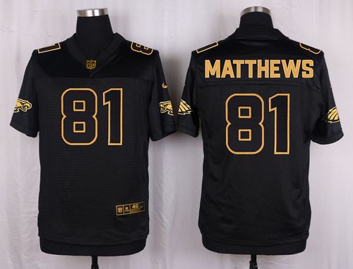 Nike Eagles #81 Jordan Matthews Black Men's Stitched NFL Elite Pro Line Gold Collection Jersey Nike Eagles #81 Jordan Matthews Black Men's Stitched NFL Elite Pro Line Gold Collection Jersey