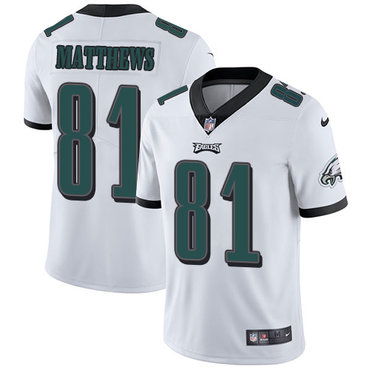 Nike Eagles #81 Jordan Matthews White Men's Stitched NFL Vapor Untouchable Limited Jersey