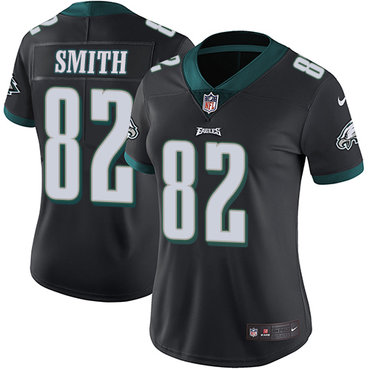 Nike Eagles #82 Torrey Smith Black Alternate Women's Stitched NFL Vapor Untouchable Limited Jersey