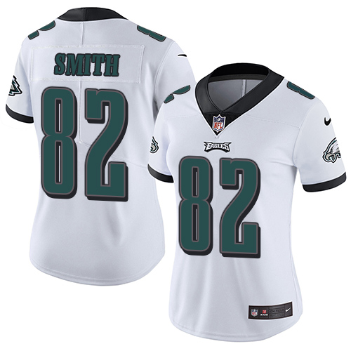 Nike Eagles #82 Torrey Smith White Women's Stitched NFL Vapor Untouchable Limited Jersey
