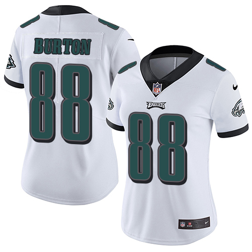 Nike Eagles #88 Trey Burton White Women's Stitched NFL Vapor Untouchable Limited Jersey