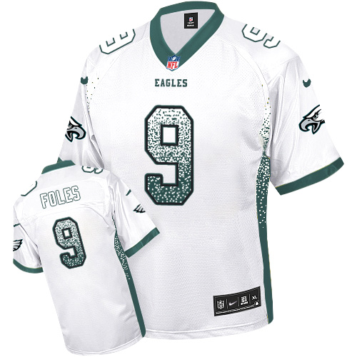 Nike Eagles #9 Nick Foles White Men's Stitched NFL Elite Drift Fashion Jersey Nike Eagles #9 Nick Foles White Men's Stitched NFL Elite Drift Fashion Jersey