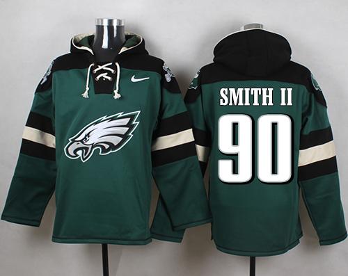 Nike Eagles #90 Marcus Smith II Midnight Green Player Pullover NFL Hoodie Nike Eagles #90 Marcus Smith II Midnight Green Player Pullover NFL Hoodie