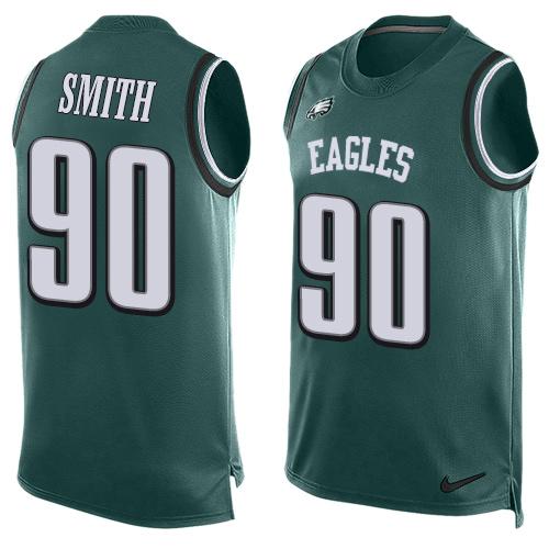 Nike Eagles #90 Marcus Smith Midnight Green Team Color Men's Stitched NFL Limited Tank Top Jersey Nike Eagles #90 Marcus Smith Midnight Green Team Color Men's Stitched NFL Limited Tank Top Jersey