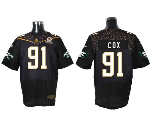 Nike Eagles #91 Fletcher Cox Black 2016 Pro Bowl Men's Stitched NFL Elite Jersey Nike Eagles #91 Fletcher Cox Black 2016 Pro Bowl Men's Stitched NFL Elite Jersey