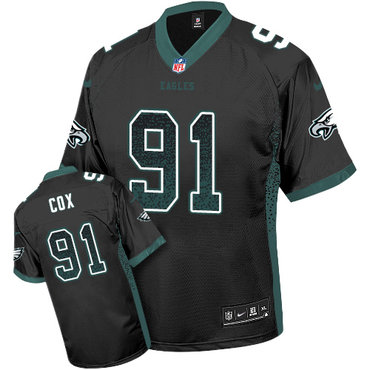 Nike Eagles #91 Fletcher Cox Black Alternate Men's Stitched NFL Elite Drift Fashion Jersey Nike Eagles #91 Fletcher Cox Black Alternate Men's Stitched NFL Elite Drift Fashion Jersey