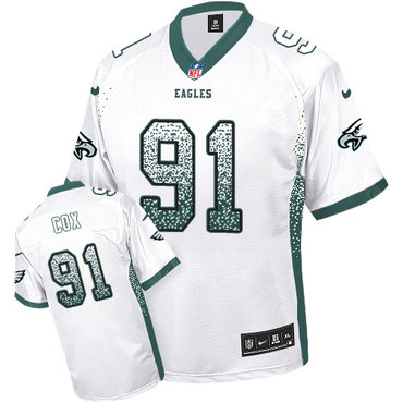 Nike Eagles #91 Fletcher Cox White Men's Stitched NFL Elite Drift Fashion Jersey Nike Eagles #91 Fletcher Cox White Men's Stitched NFL Elite Drift Fashion Jersey