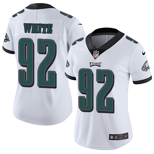 Nike Eagles #92 Reggie White White Women's Stitched NFL Vapor Untouchable Limited Jersey