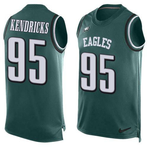 Nike Eagles #95 Mychal Kendricks Midnight Green Team Color Men's Stitched NFL Limited Tank Top Jersey Nike Eagles #95 Mychal Kendricks Midnight Green Team Color Men's Stitched NFL Limited Tank Top Jersey