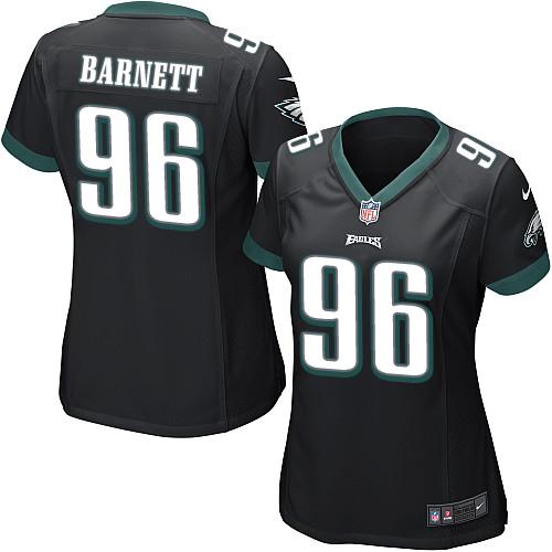 Nike Eagles #96 Derek Barnett Black Alternate Women's Stitched NFL New Elite Jersey