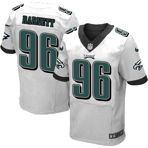 Nike Eagles #96 Derek Barnett White Men's Stitched NFL New Elite Jersey Nike Eagles #96 Derek Barnett White Men's Stitched NFL New Elite Jersey