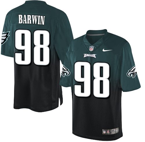 Nike Eagles #98 Connor Barwin Midnight Green Black Men's Stitched NFL Elite Fadeaway Fashion Jersey Nike Eagles #98 Connor Barwin Midnight Green Black Men's Stitched NFL Elite Fadeaway Fashion Jersey