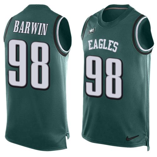 Nike Eagles #98 Connor Barwin Midnight Green Team Color Men's Stitched NFL Limited Tank Top Jersey Nike Eagles #98 Connor Barwin Midnight Green Team Color Men's Stitched NFL Limited Tank Top Jersey
