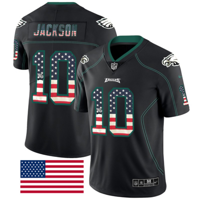 Nike Eagles 10 DeSean Jackson Black USA Flash Fashion Limited Jersey