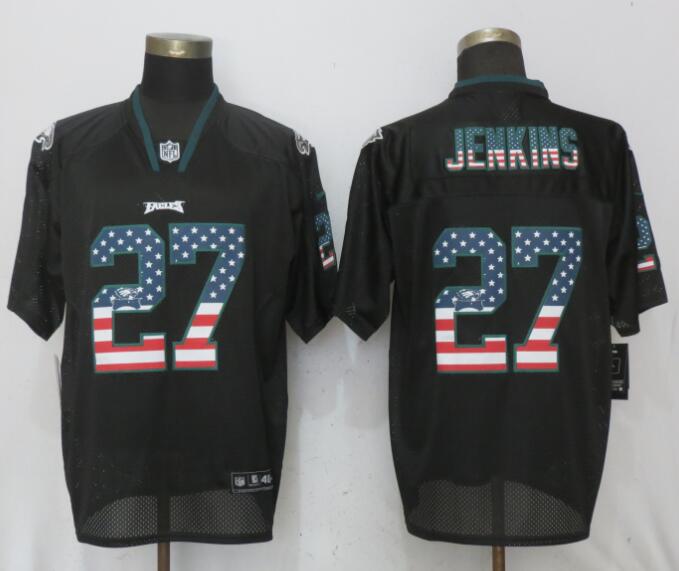 Nike Eagles 27 Malcolm Jenkins Black USA Flag Elite Jersey Nike Eagles 27 Malcolm Jenkins Black USA Flag Elite Jersey
