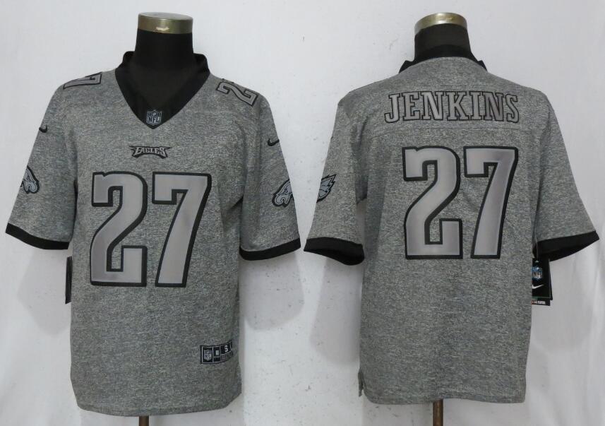 Nike Eagles 27 Malcolm Jenkins Gray Gridiron Gray Vapor Untouchable Limited Jersey
