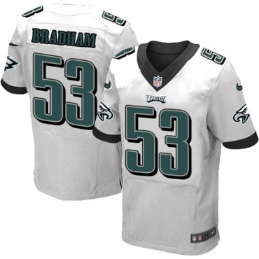 Nike Eagles 53 Nigel Bradham White Elite Jersey Nike Eagles 53 Nigel Bradham White Elite Jersey