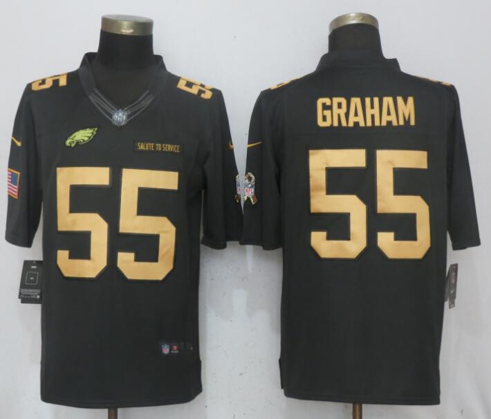 Nike Eagles 55 Brandon Graham Anthracite Gold Salute To Service Limited Jersey Nike Eagles 55 Brandon Graham Anthracite Gold Salute To Service Limited Jersey