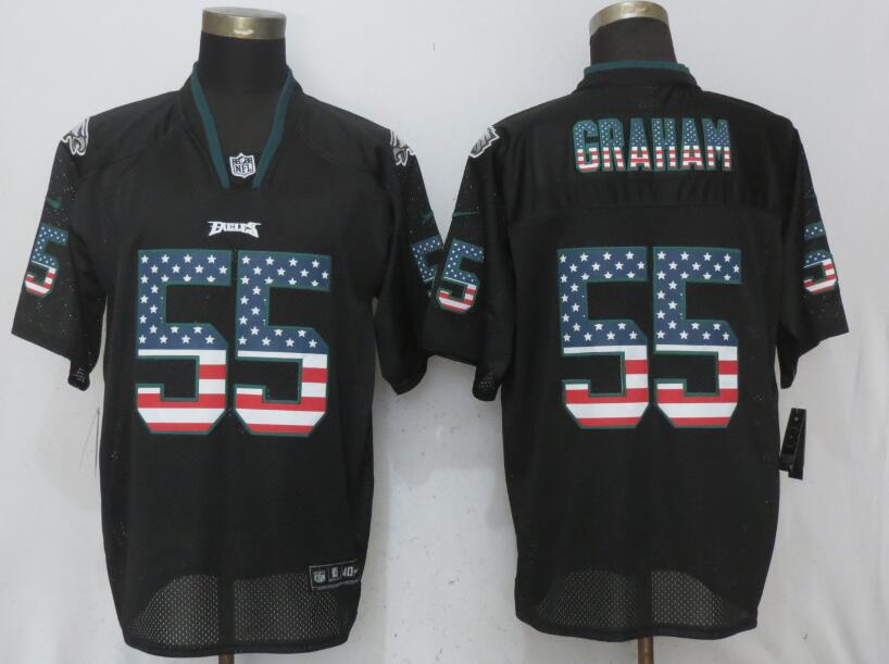 Nike Eagles 55 Brandon Graham Black USA Flag Elite Jersey Nike Eagles 55 Brandon Graham Black USA Flag Elite Jersey