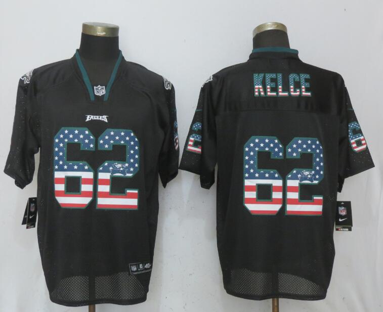 Nike Eagles 62 Jason Kelce Black USA Flag Elite Jersey Nike Eagles 62 Jason Kelce Black USA Flag Elite Jersey