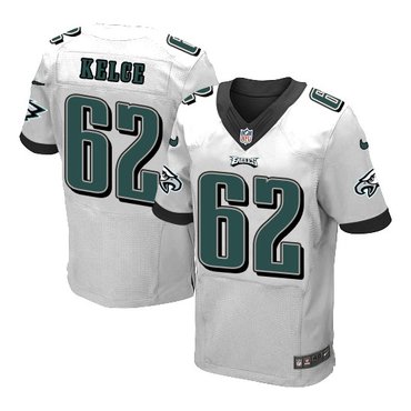 Nike Eagles 62 Jason Kelce White Elite Jersey