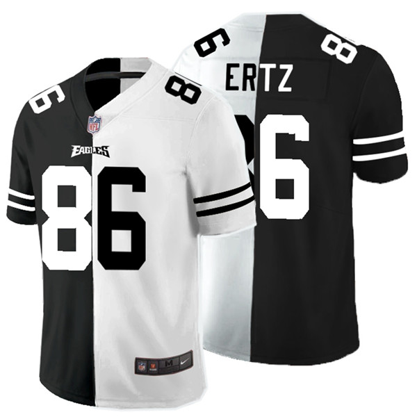Nike Eagles 86 Zach Ertz Black And White Split Vapor Untouchable Limited Jersey