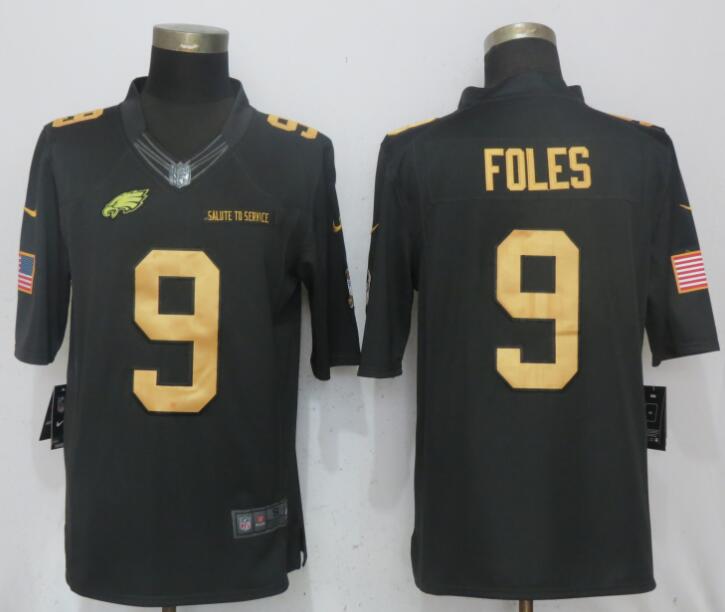 Nike Eagles 9 Nick Foles Anthracite Gold Salute To Service Limited Jersey Nike Eagles 9 Nick Foles Anthracite Gold Salute To Service Limited Jersey