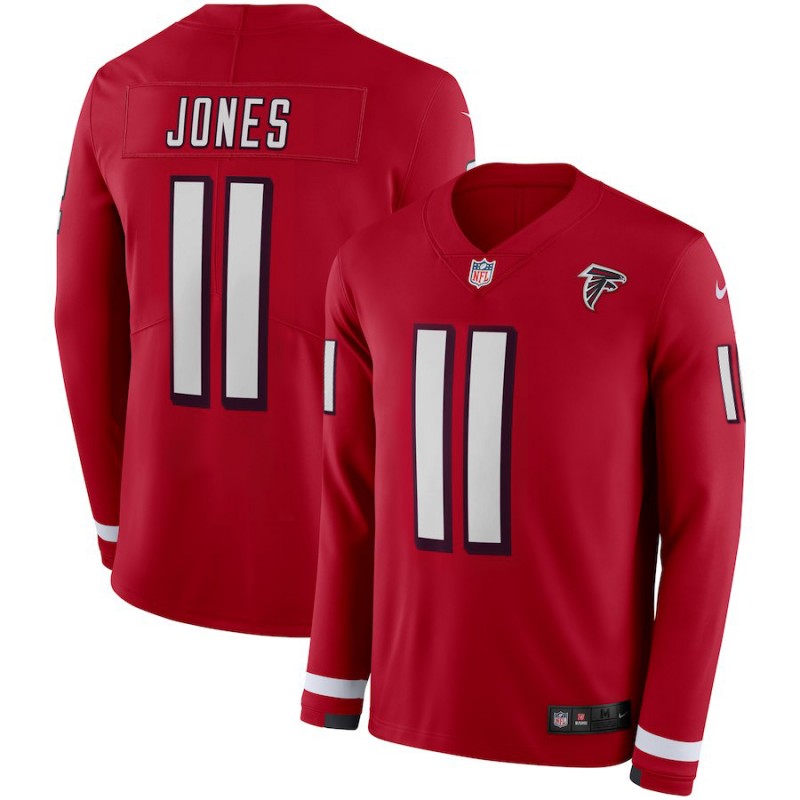 Nike Faclons 11 Julio Jones Red Therma Long Sleeve Jersey Nike Faclons 11 Julio Jones Red Therma Long Sleeve Jersey