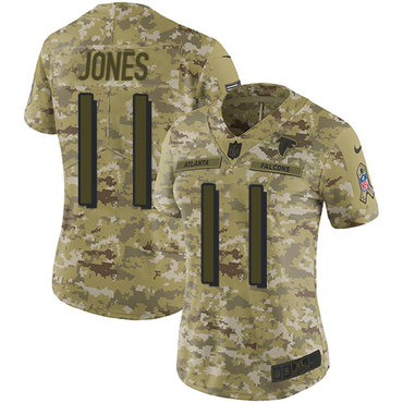 Nike Falcons #11 Julio Jones Camo Women's Stitched NFL Limited 2018 Salute to Service Jersey Nike Falcons #11 Julio Jones Camo Women's Stitched NFL Limited 2018 Salute to Service Jersey